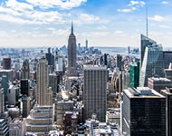 Aerial view of New York City, NY, USA